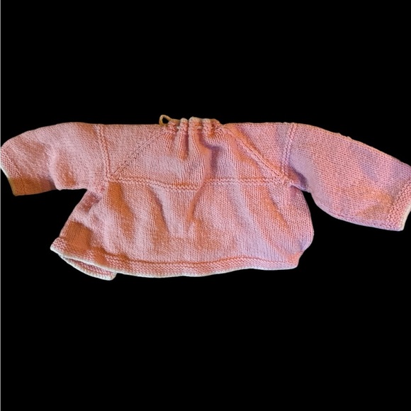 Handmade Pink Knit Baby Sweater - Picture 2 of 3
